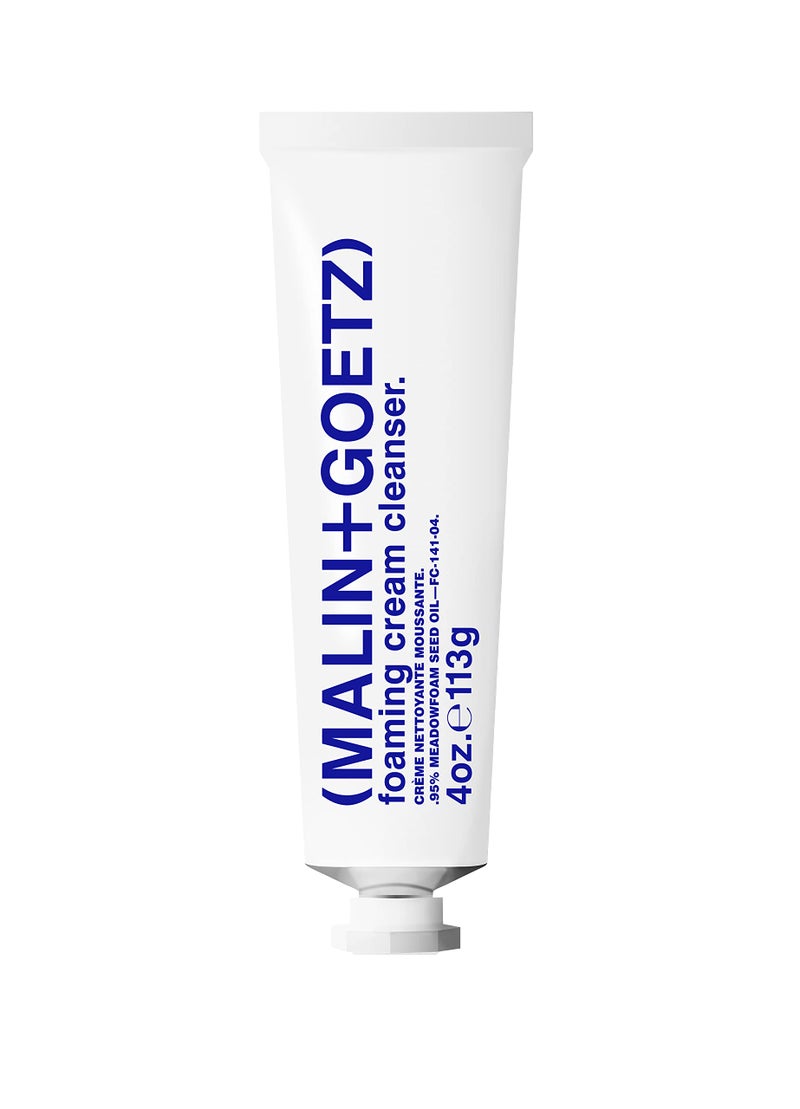 MALINGOETZ Foaming Cream Cleanser  Gentle Daily CreamtoFoam Face Wash with Jojoba Milk Prebiotics  CeramideRich Glycolipids  NonStripping pHBalanced Formula  Vegan  CrueltyFree 4 Fl Oz
